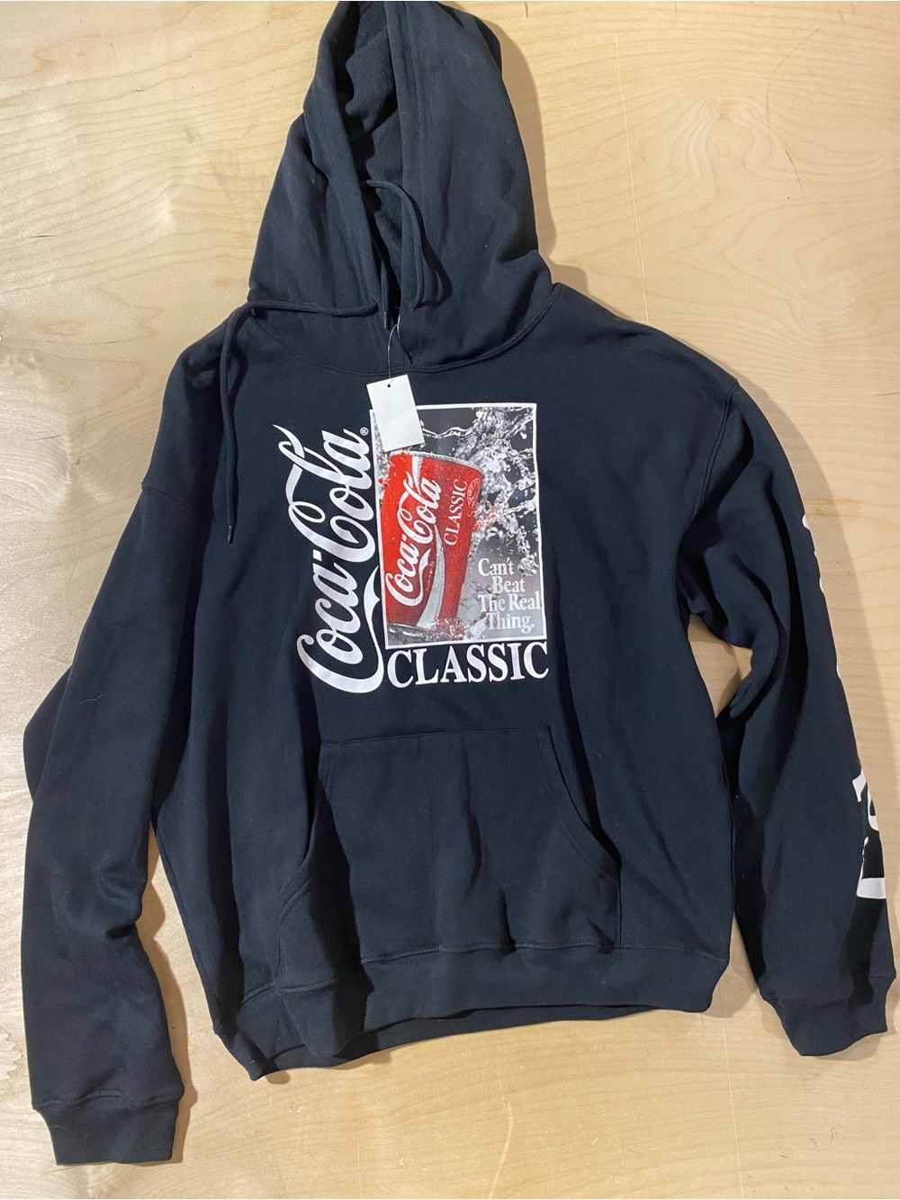 Coca Cola Classic Black Men's Hoodie Sweater Large (SU)